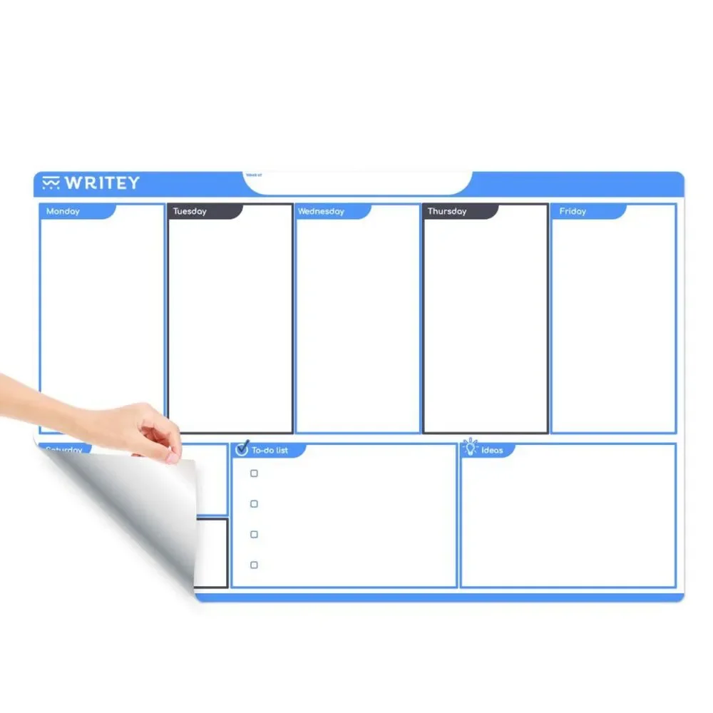 Peel and Stick Whiteboard Calendar, Large Weekly Organizer, 24 x 36 in